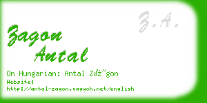 zagon antal business card